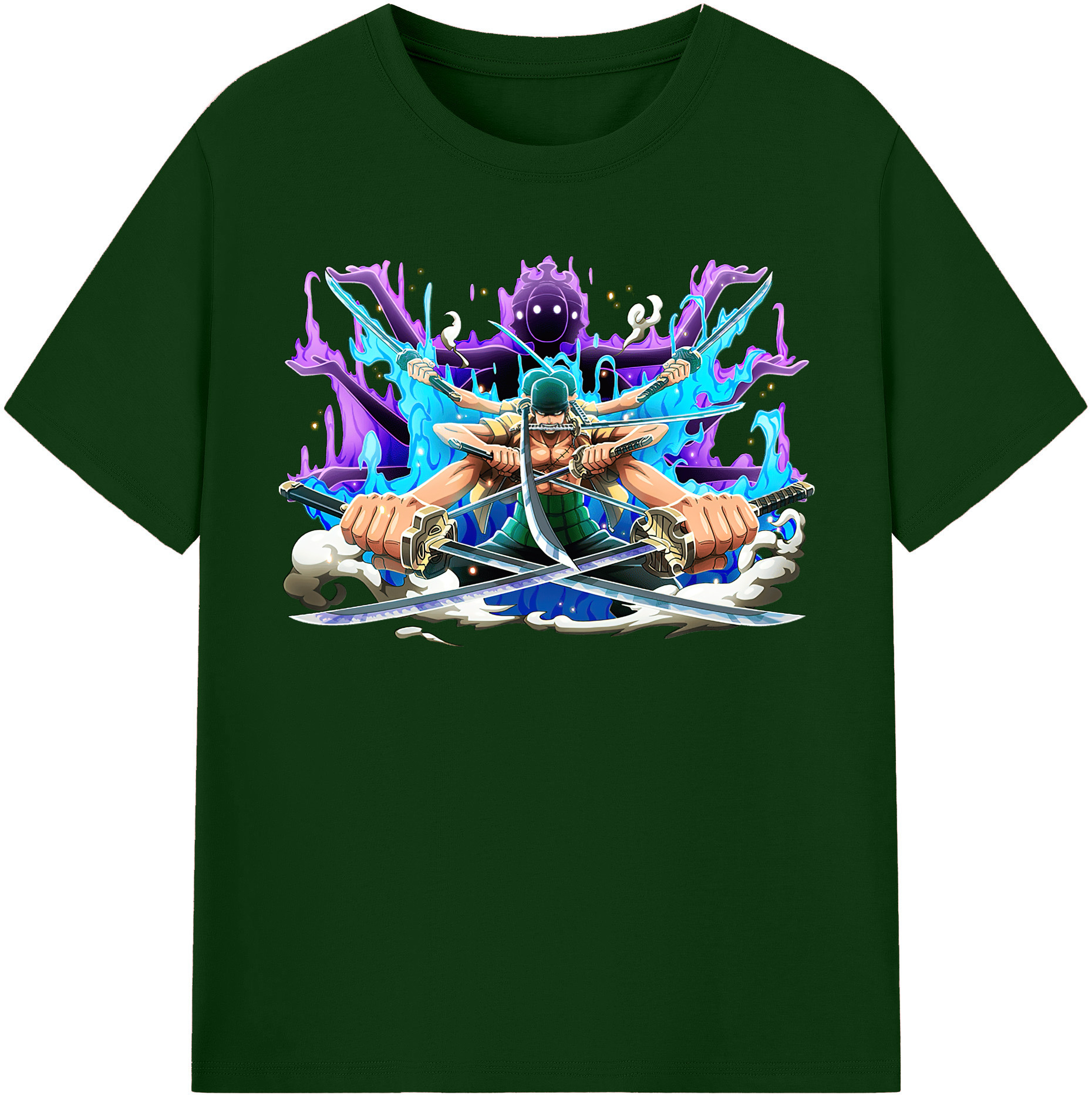 ワンピース ロロノア・ゾロ ONE PIECE Roronoa Zoro 綿100％半袖Tシャツ（フロントプリント）